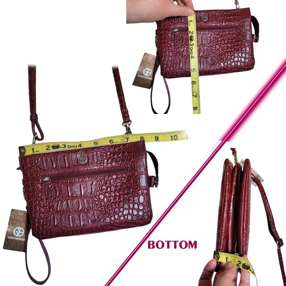 GIANI BERNINI NEW and NEVER USED Convertible Wristlet Faux Crocodile Leather - Picture 5 of 15